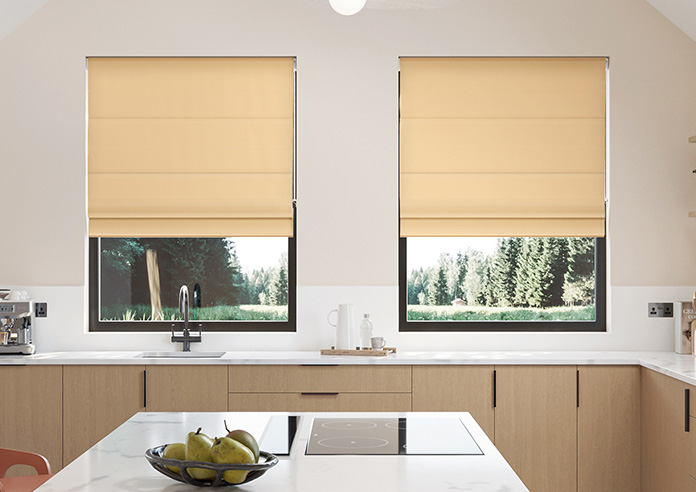 Kyoto Faux Silk, Natural - Twist&Fit Roman Blind - Image 3